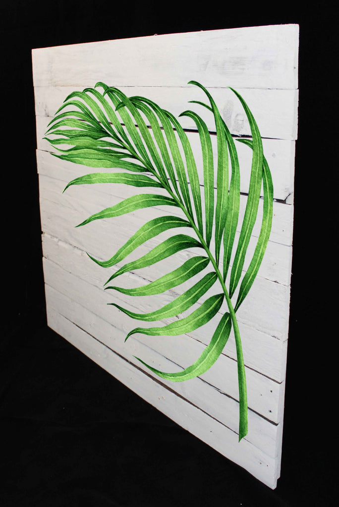 Reclaimed Wood Print - New Product Pine leaf (Reclaimed white wood)  - Andrew Lee Home and Living Homeware