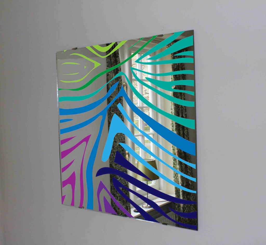 New Product Colourful Zebra pattern (Mirror Art print)  - Andrew Lee Home and Living