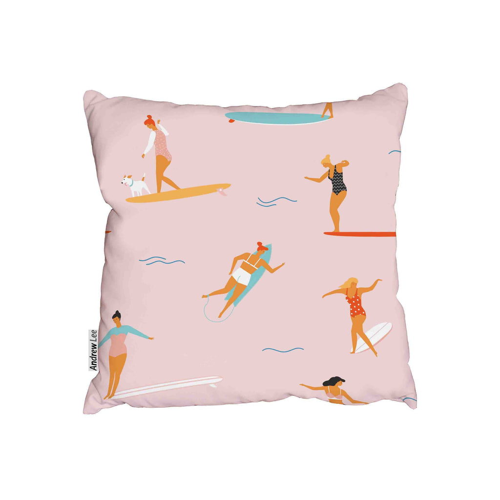 New Product Girl surfers in bikini (Cushion)  - Andrew Lee Home and Living Homeware