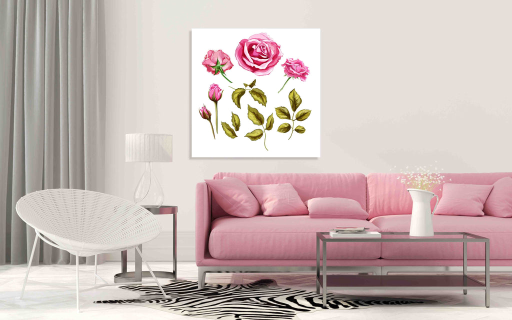 New Product Roses on white (Canvas Print)  - Andrew Lee Home and Living Homeware