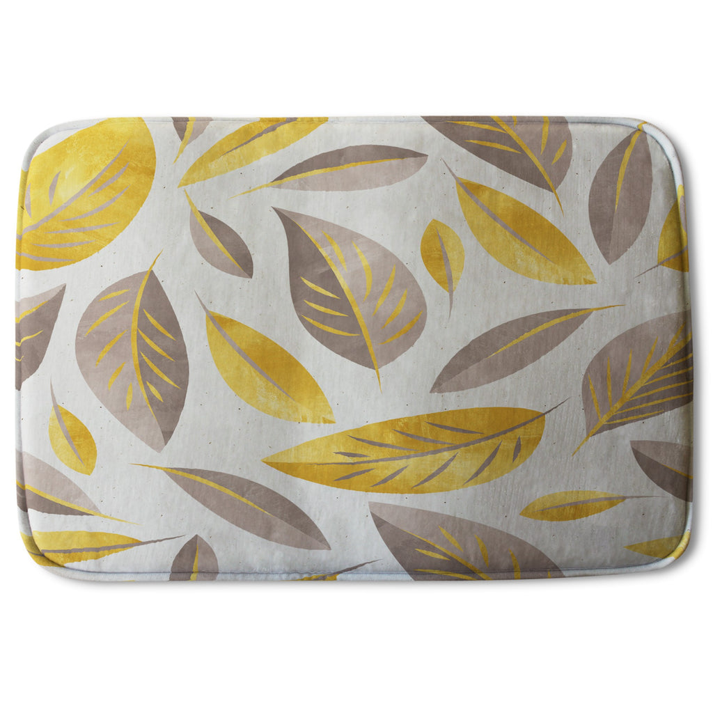 Bathmat - New Product Botanical gold and purple leaf (Bath Mats)  - Andrew Lee Home and Living