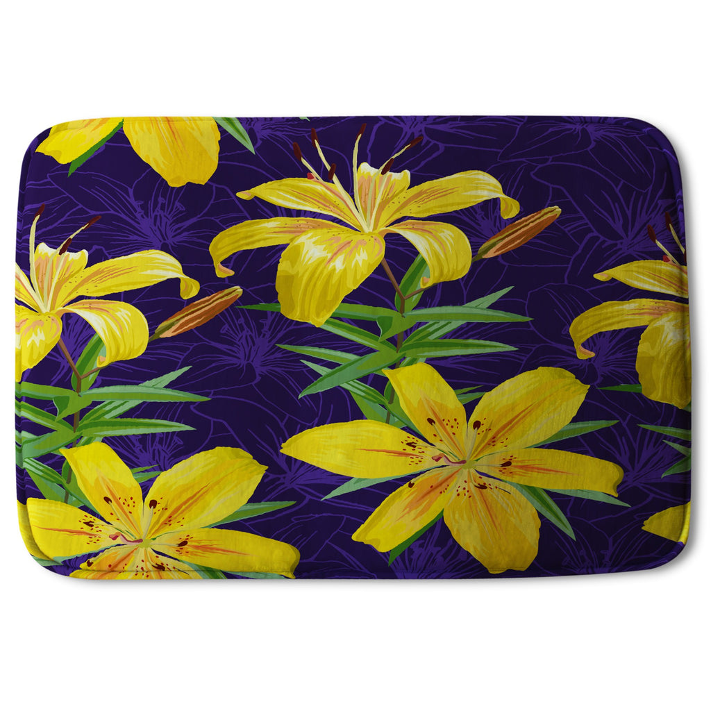 Bathmat - New Product Yellow lily flowers (Bath Mats)  - Andrew Lee Home and Living