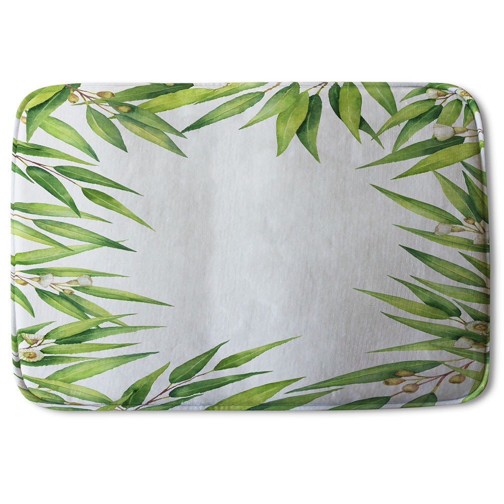 Bathmat - New Product Leaves Border (Bath Mats)  - Andrew Lee Home and Living