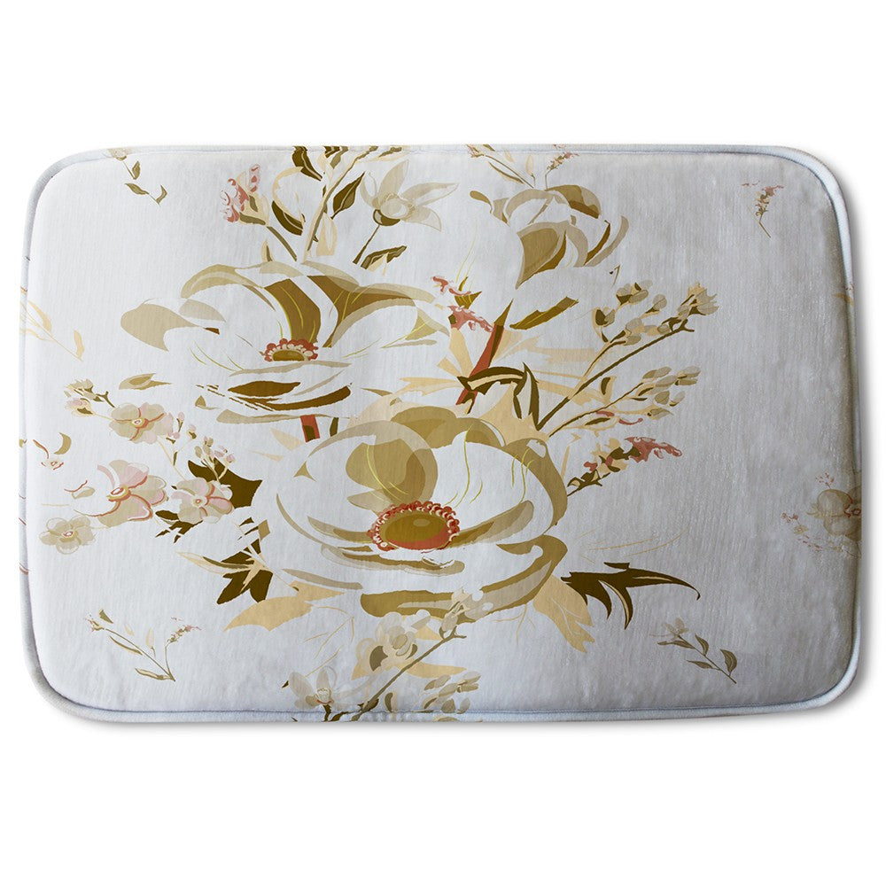 Bathmat - New Product Golden Flower Print (Bath Mats)  - Andrew Lee Home and Living