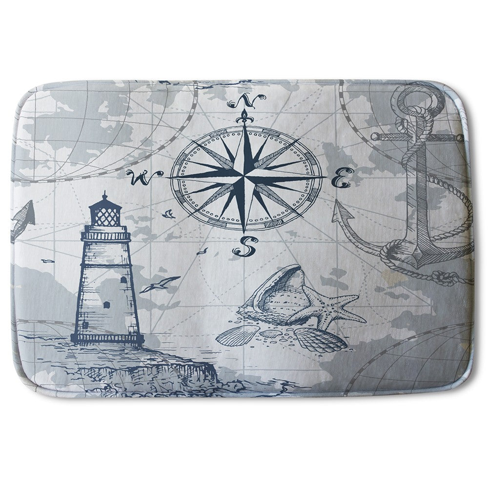 Bathmat - New Product Compass & Map (Bath Mats)  - Andrew Lee Home and Living