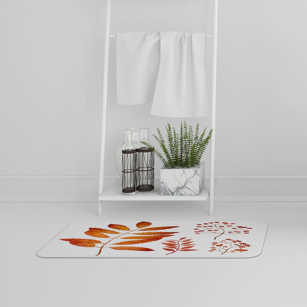 Bathmat - New Product Orange Autumn Leaves (Bath Mats)  - Andrew Lee Home and Living