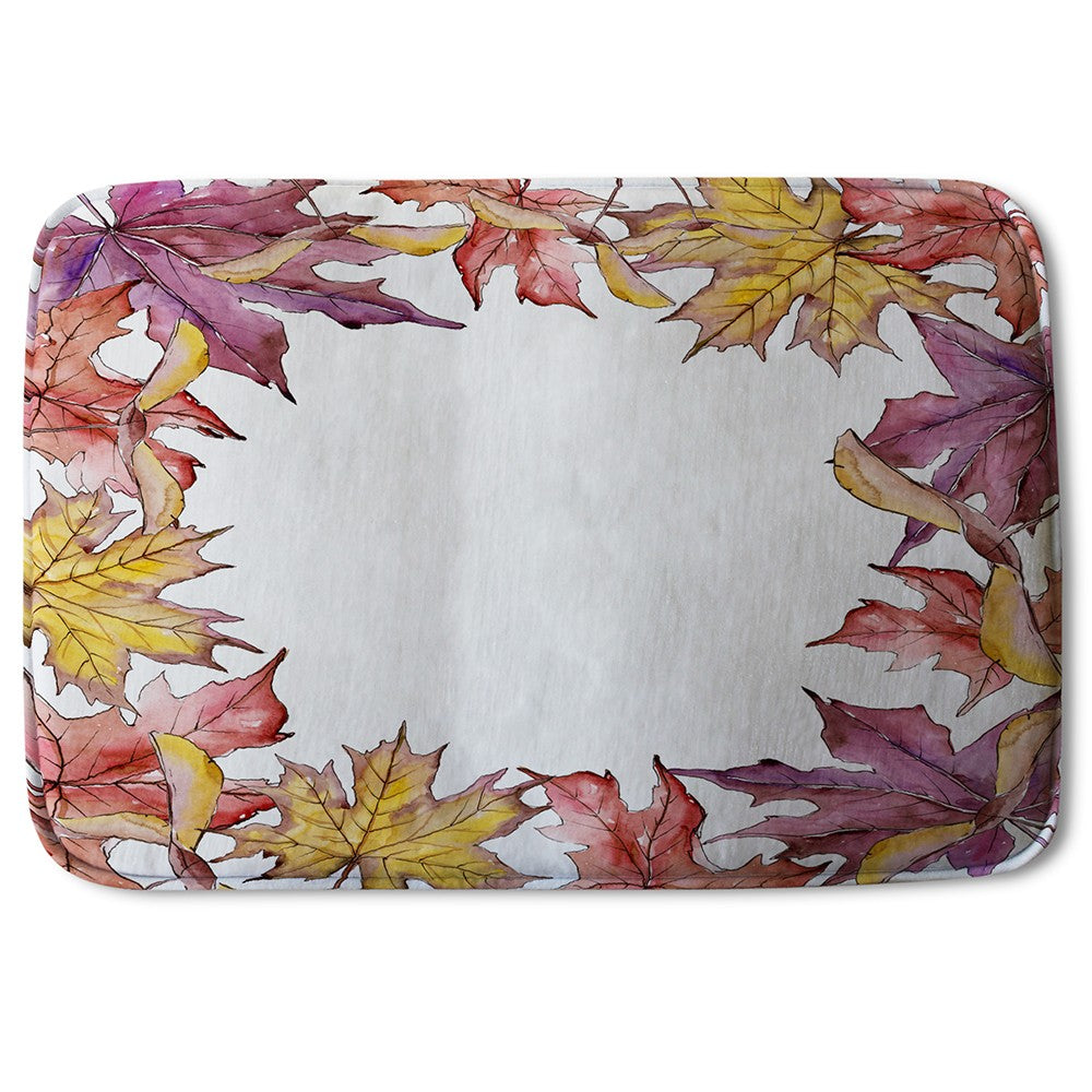 Bathmat - New Product Gold & Purple Leaves (Bath Mats)  - Andrew Lee Home and Living