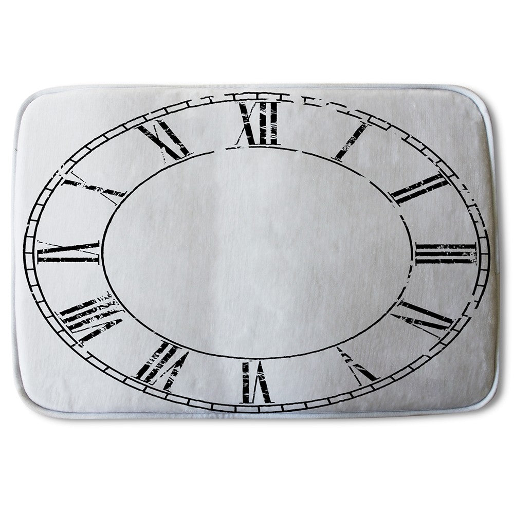 Bathmat - New Product Roman Numeral Clock (Bath Mats)  - Andrew Lee Home and Living