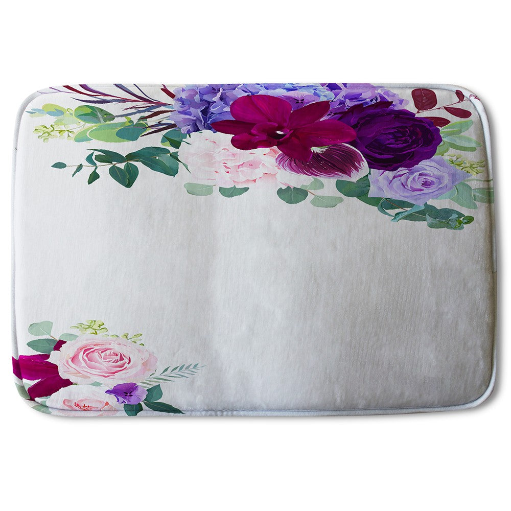 Bathmat - New Product Pink & Purple Roses (Bath Mats)  - Andrew Lee Home and Living
