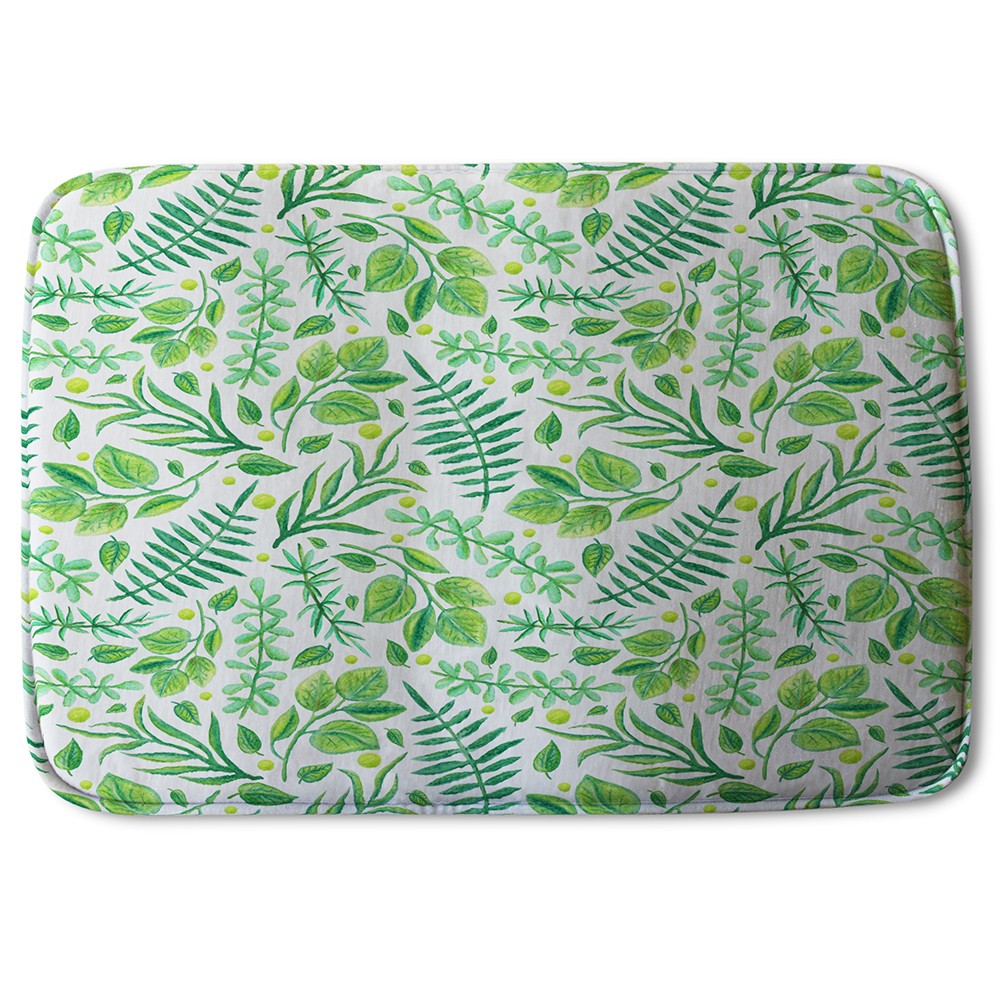Bathmat - New Product Mixed Green Leaves (Bath Mats)  - Andrew Lee Home and Living