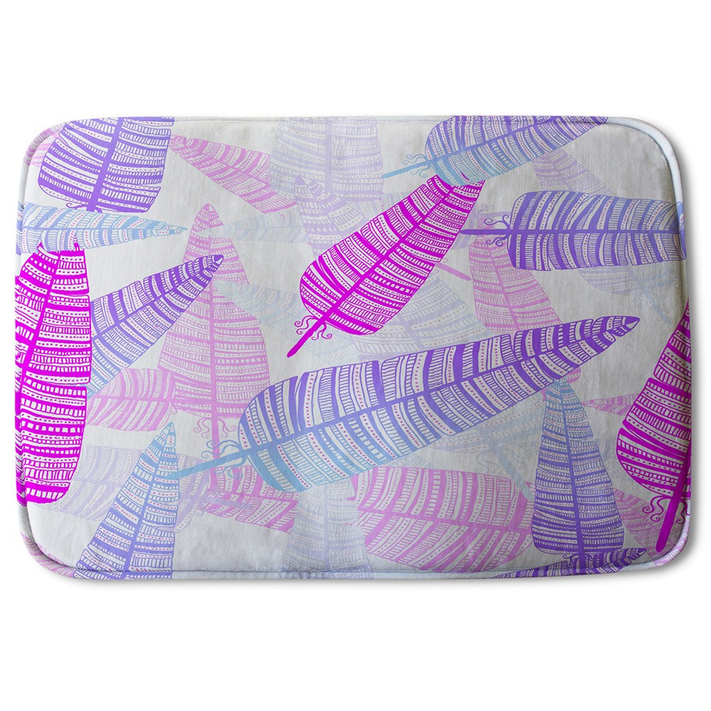 Bathmat - New Product Purple Feathers (Bath Mats)  - Andrew Lee Home and Living