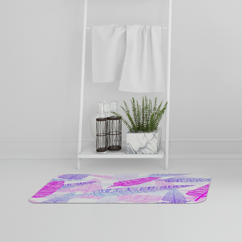 Bathmat - New Product Purple Feathers (Bath Mats)  - Andrew Lee Home and Living