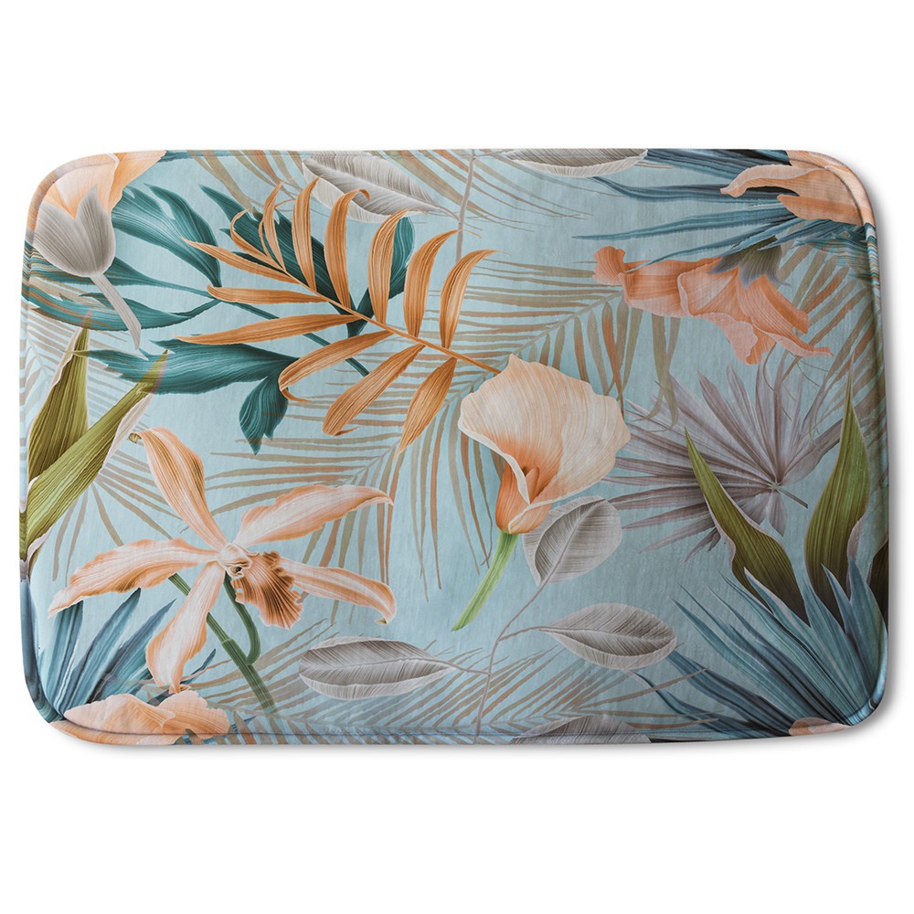 New Product Pink Tropical Flowers (Bath Mat)  - Andrew Lee Home and Living
