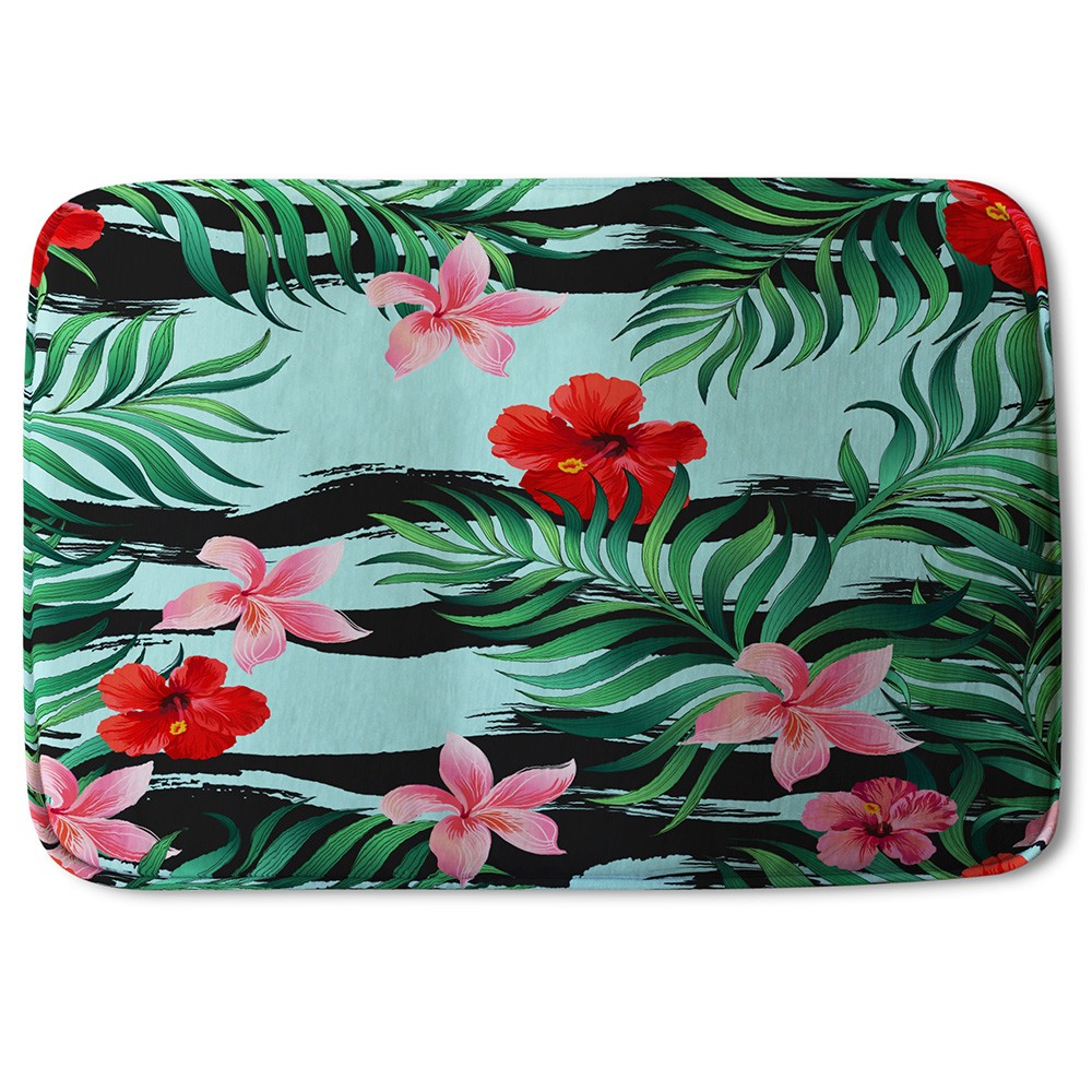 New Product Red & Pink Tropical Plants (Bath Mat)  - Andrew Lee Home and Living