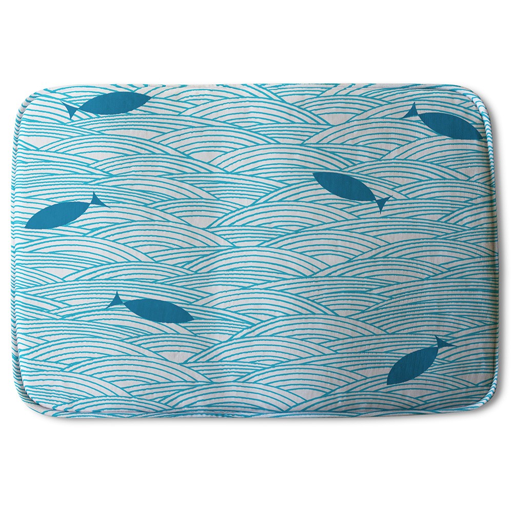 New Product Waves & Fish (Bath Mat)  - Andrew Lee Home and Living