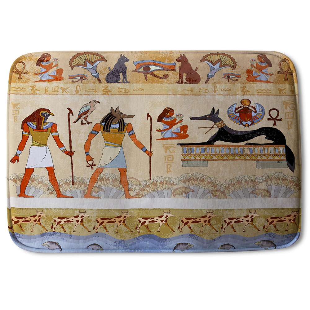 New Product Egyptian Mythelogical Drawings (Bath Mat)  - Andrew Lee Home and Living