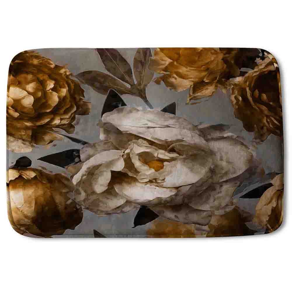 New Product Golden White Flower (Bath Mat)  - Andrew Lee Home and Living