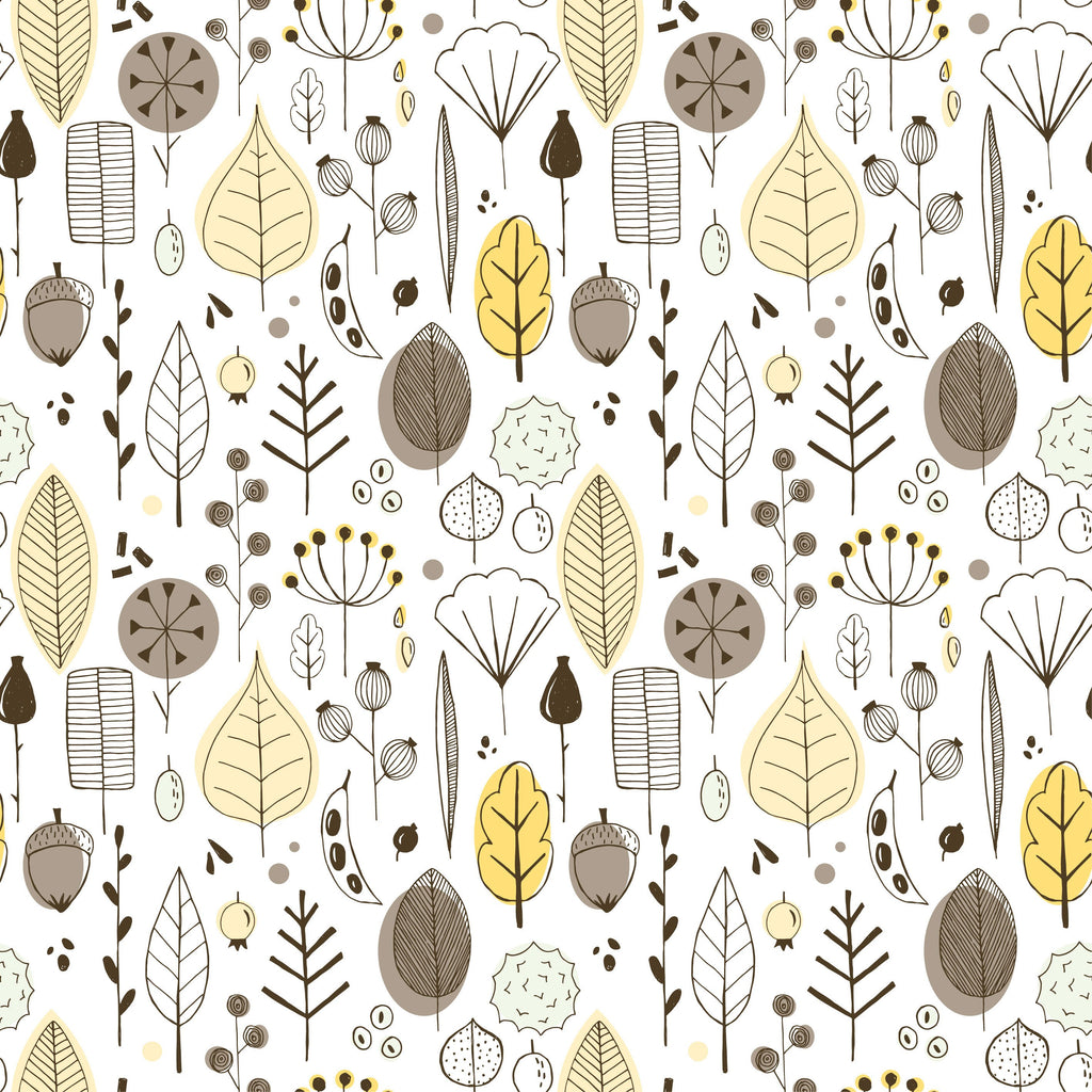 Reclaimed Wood Print - New Product Scandinavian autumn with leaves, seeds and berries (Reclaimed white wood)  - Andrew Lee Home and Living Homeware