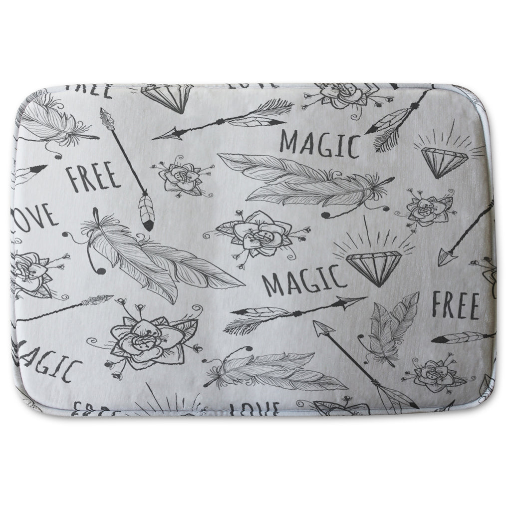 New Product Tribal Feathers arrows and diamonds (Bathmat)  - Andrew Lee Home and Living