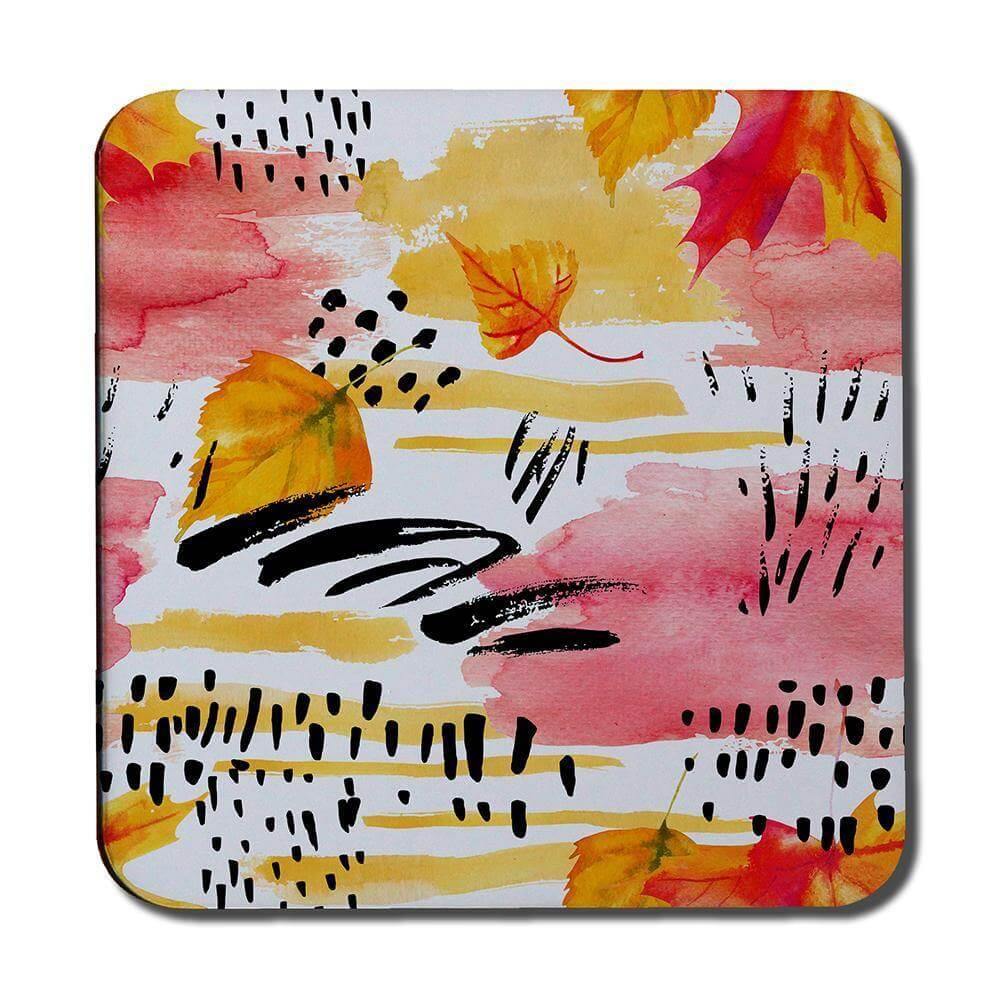 Abstract fall seamless pattern in Bright autumn colours (Coaster) - Andrew Lee Home and Living