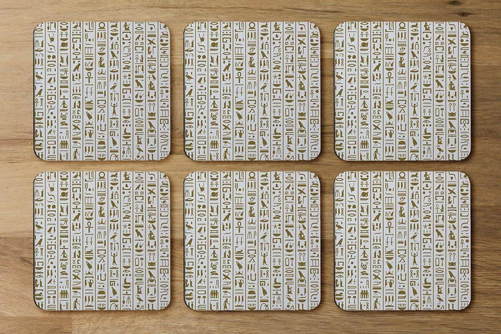 Acient Egyptian Heiroglyphs (Coaster) - Andrew Lee Home and Living