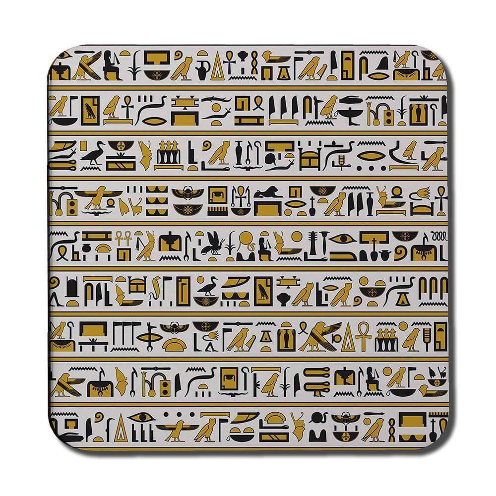 Ancient Egyptian Hieroglyphs (Coaster) - Andrew Lee Home and Living