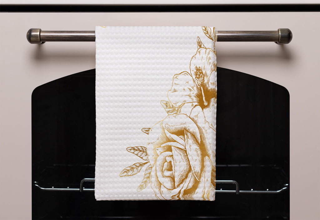 New Product Gold Rose (Kitchen Towel)  - Andrew Lee Home and Living