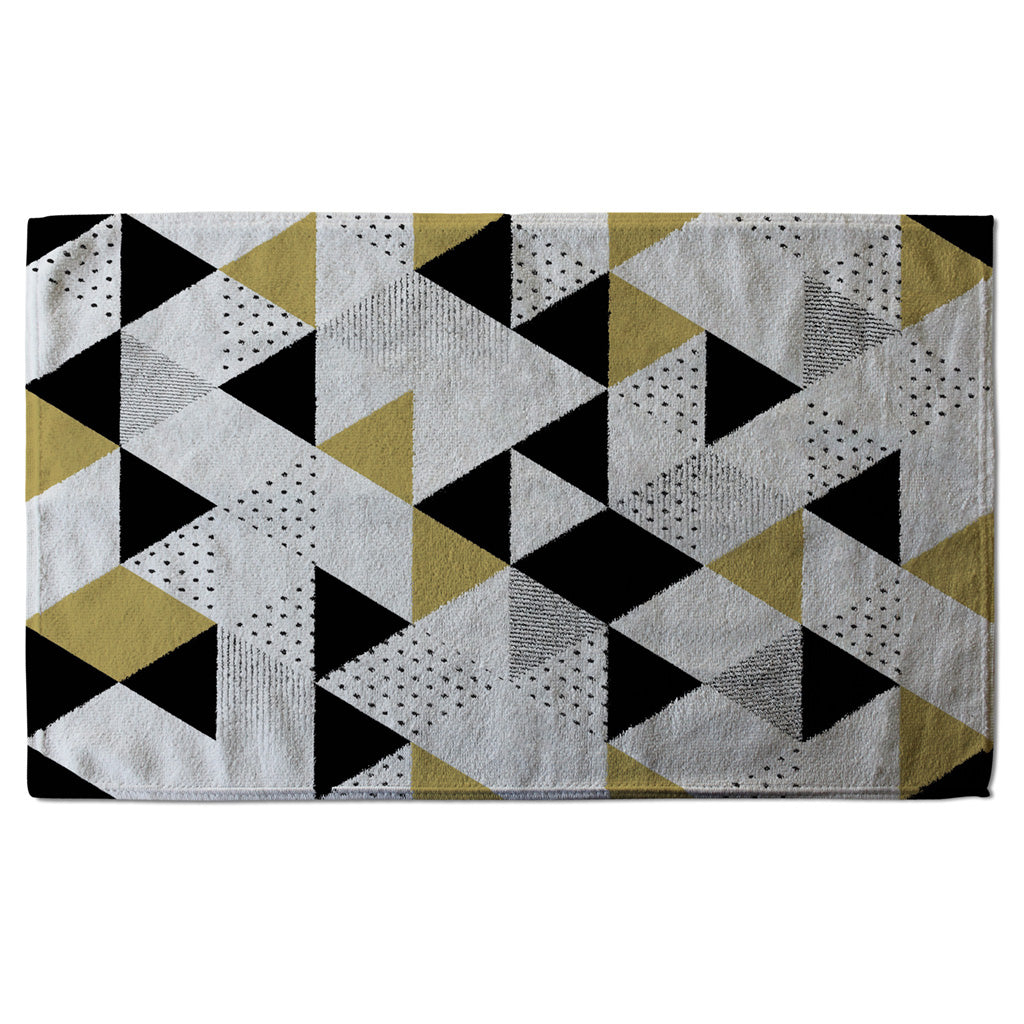 New Product Gold & Black Geometric Triangles (Kitchen Towel)  - Andrew Lee Home and Living