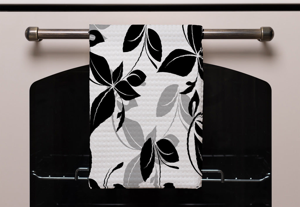 New Product Black & White Floral (Kitchen Towel)  - Andrew Lee Home and Living