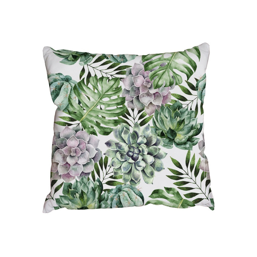 New Product Watercolor tropical plants (Cushion)  - Andrew Lee Home and Living Homeware