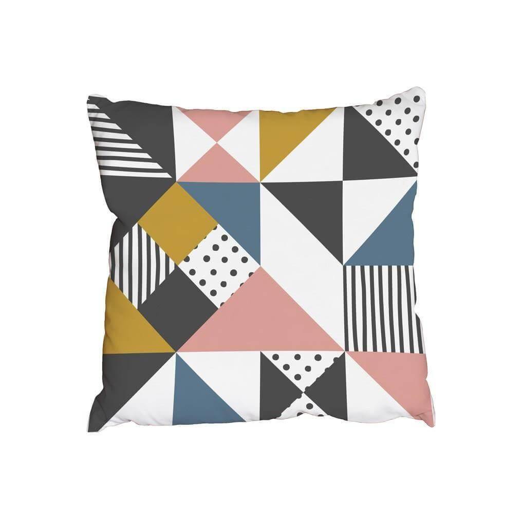 Abstract triangle and drawn stripe (Cushion) - Andrew Lee Home and Living
