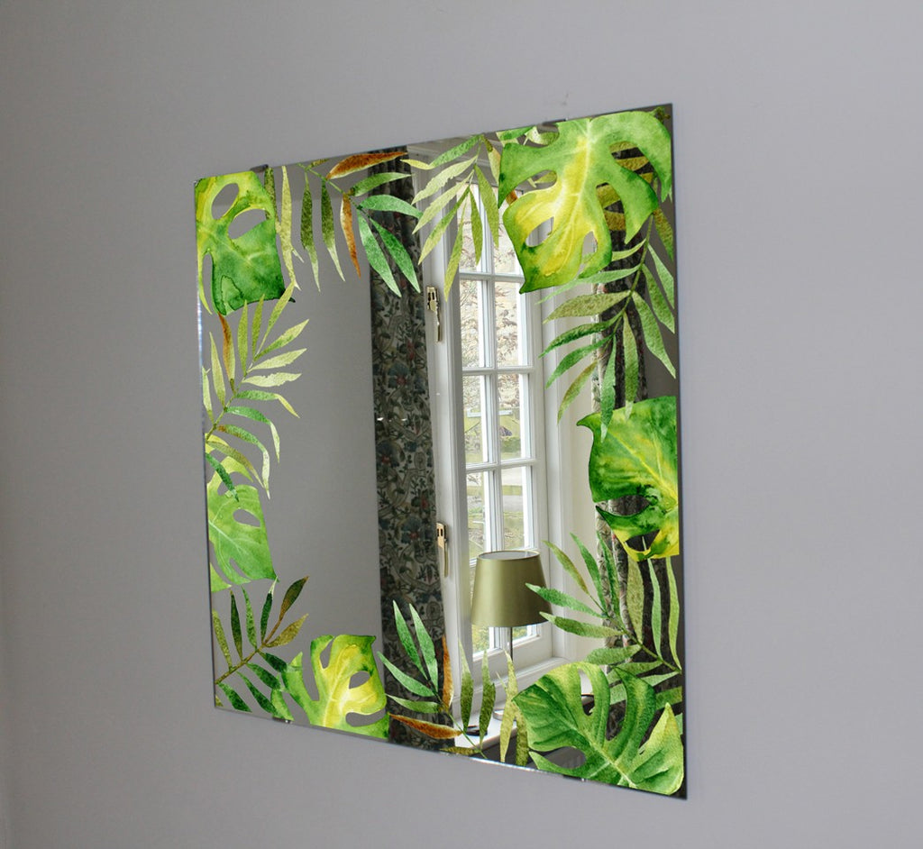 New Product Tropical leaves (Mirror Art Print)  - Andrew Lee Home and Living Homeware