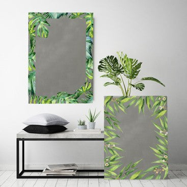 New Product Watercolor hand painted green floral eucalyptus leaves (Mirror Art Print)  - Andrew Lee Home and Living Homeware
