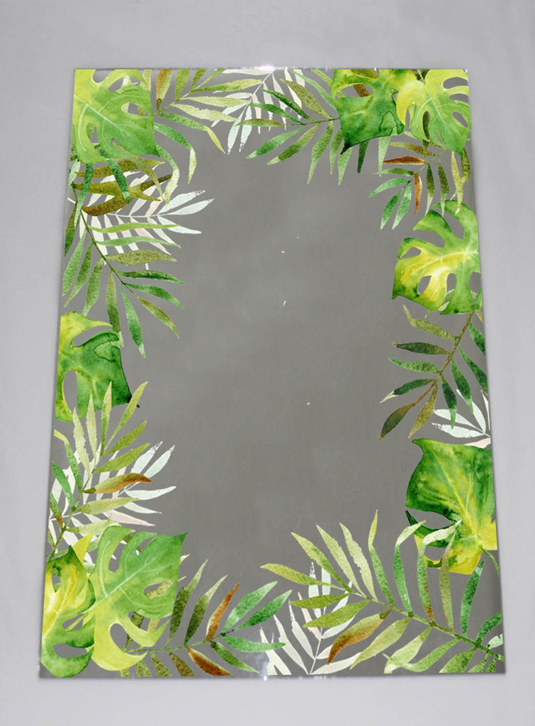 New Product Watercolor tropical leaves (Mirror Art Print)  - Andrew Lee Home and Living Homeware