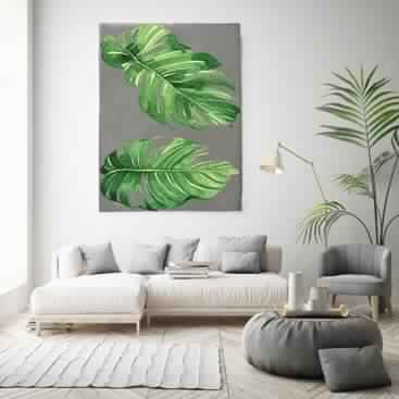New Product Isolated Leaves (Mirror Art Print)  - Andrew Lee Home and Living Homeware