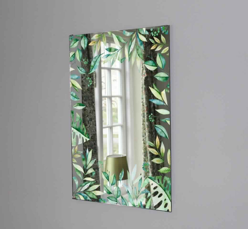 New Product Watercolor greens (Mirror Art Print)  - Andrew Lee Home and Living Homeware