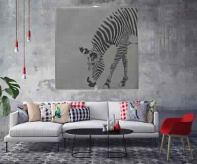 New Product Zebra (Mirror Art Print)  - Andrew Lee Home and Living Homeware