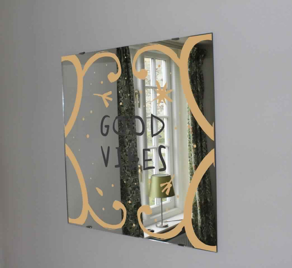 New Product Good vibes vintage (Mirror Art Print)  - Andrew Lee Home and Living Homeware