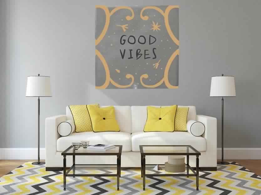 New Product Good vibes vintage (Mirror Art Print)  - Andrew Lee Home and Living Homeware