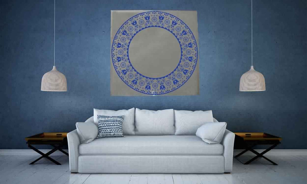 New Product Folk art Swedish embroidery (Mirror Art Print)  - Andrew Lee Home and Living Homeware