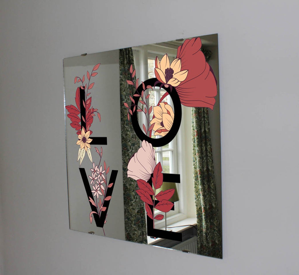 New Product Botanical Love (Mirror Art Print)  - Andrew Lee Home and Living Homeware