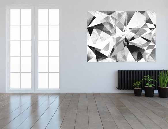 New Product Grunge geometric (Canvas Print)  - Andrew Lee Home and Living Homeware