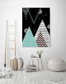 New Product Abstract geometric Scandinavian (Canvas print)  - Andrew Lee Home and Living Homeware