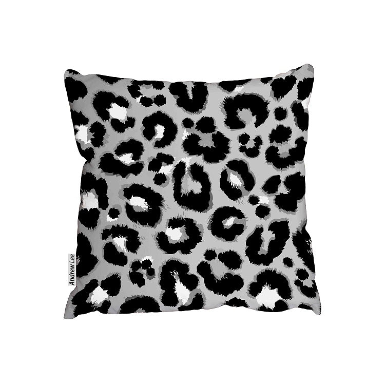 New Product Fluffy leopard grey and black print (Cushion)  - Andrew Lee Home and Living Homeware