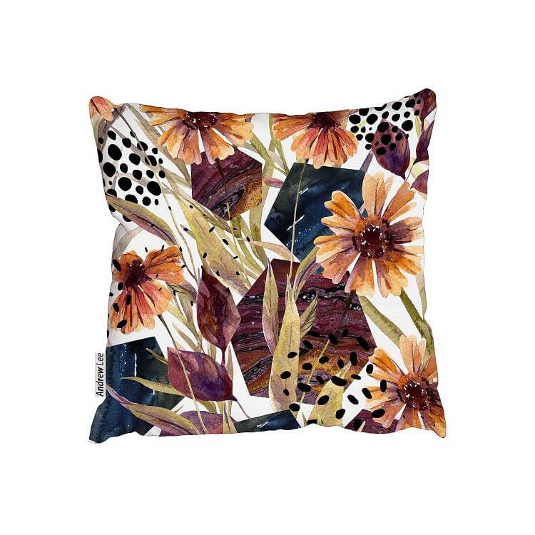 New Product Autumn water colour leaves (Cushion)  - Andrew Lee Home and Living Homeware