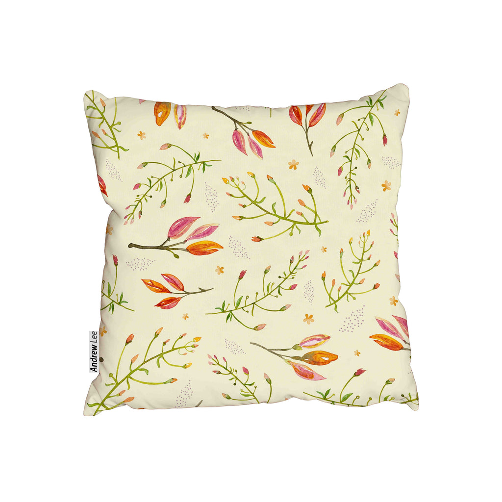 New Product Seamless green branches and flower buds (Cushion)  - Andrew Lee Home and Living Homeware
