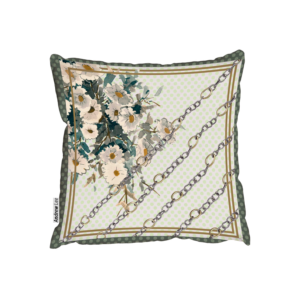 New Product Scarf and chain Flowers pattern (Cushion)  - Andrew Lee Home and Living Homeware