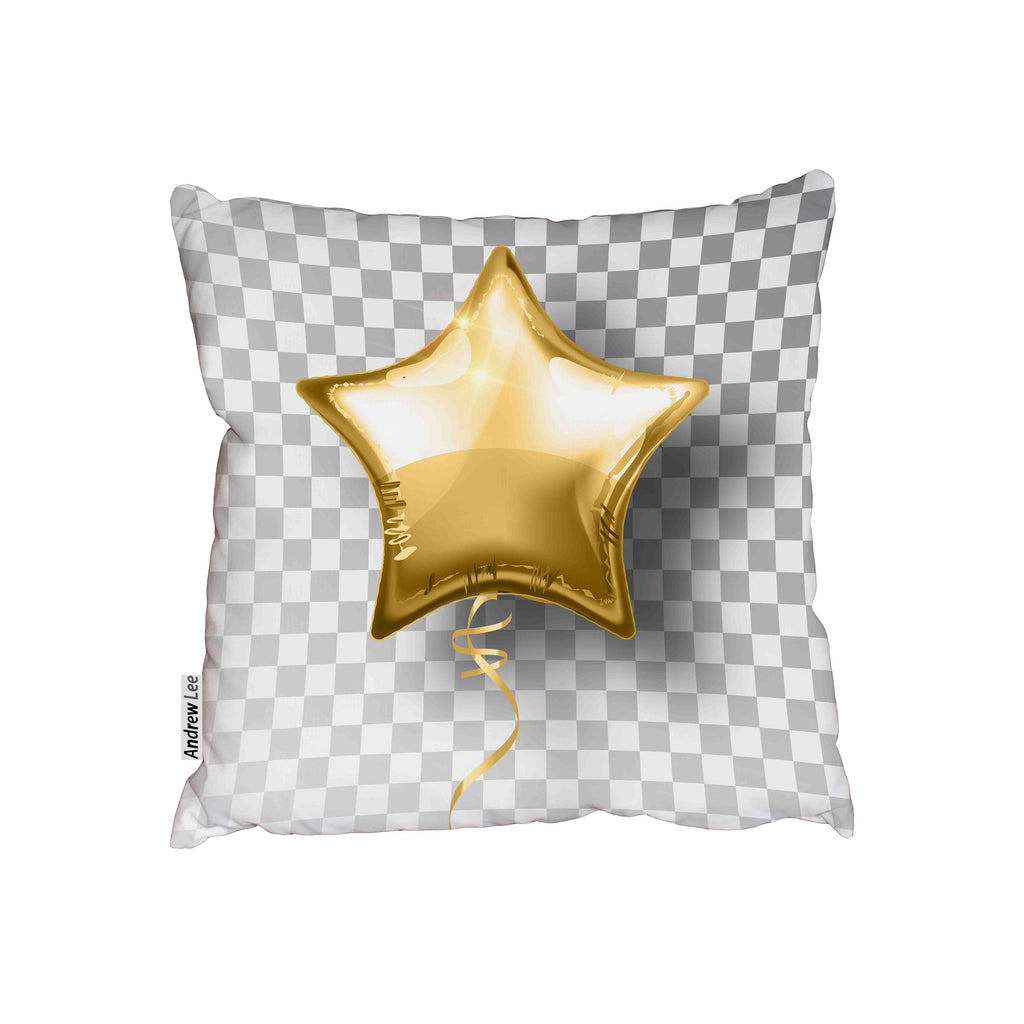 New Product Star gold balloon on transparent background (Cushion)  - Andrew Lee Home and Living Homeware