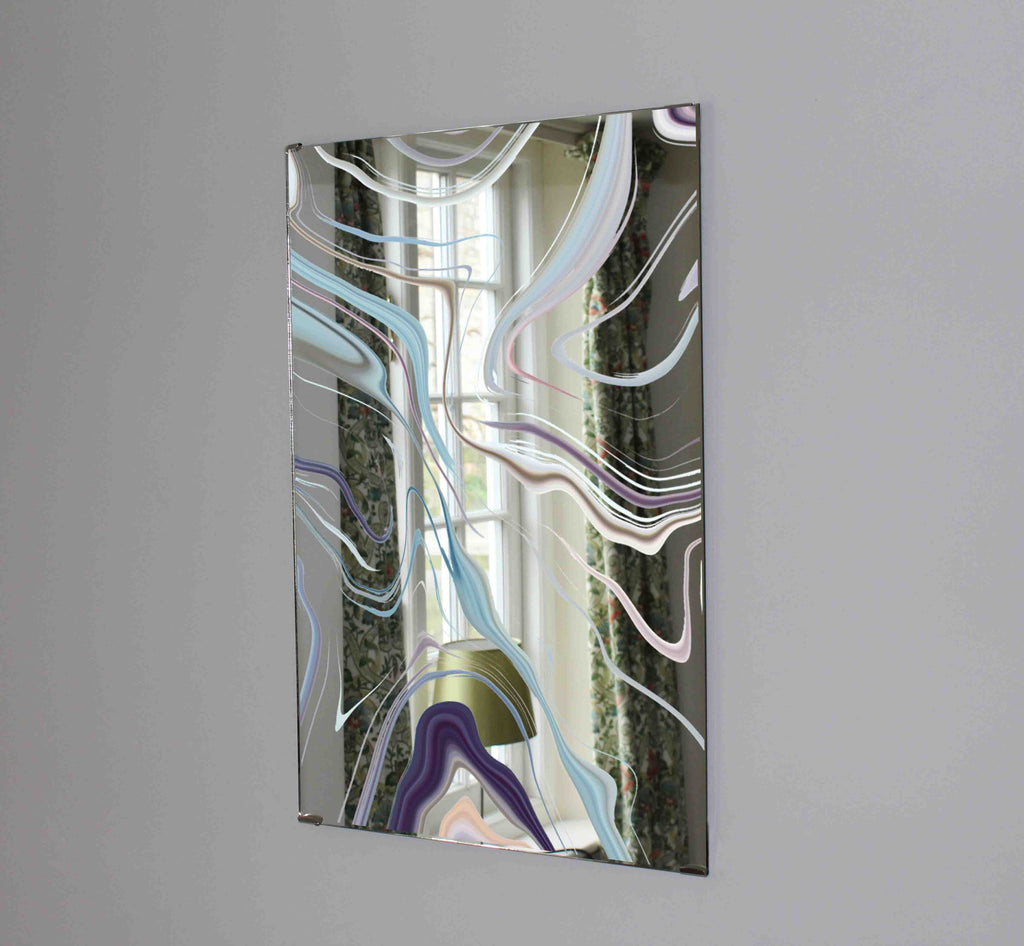 New Product White Gray marble (Mirror Art print)  - Andrew Lee Home and Living