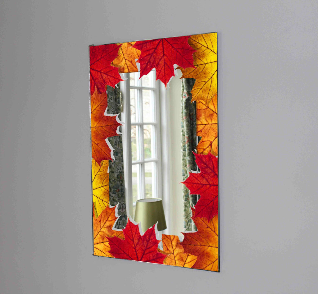 New Product Autumn leaves frame (Mirror Art print)  - Andrew Lee Home and Living